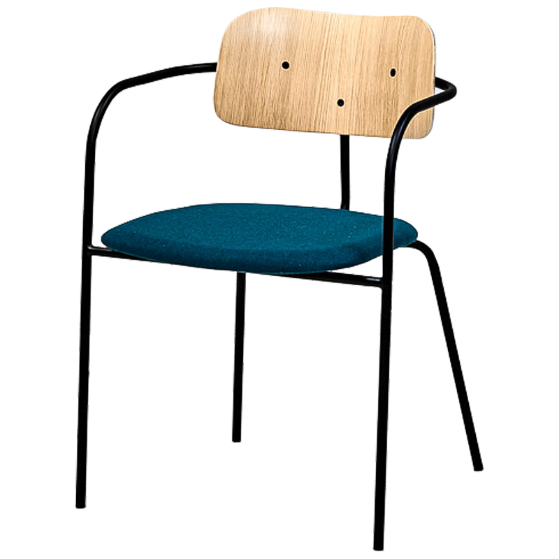 Стул Pilar Loft Stool blue Черный Морская синь Древесина в Сочи | Loft Concept 