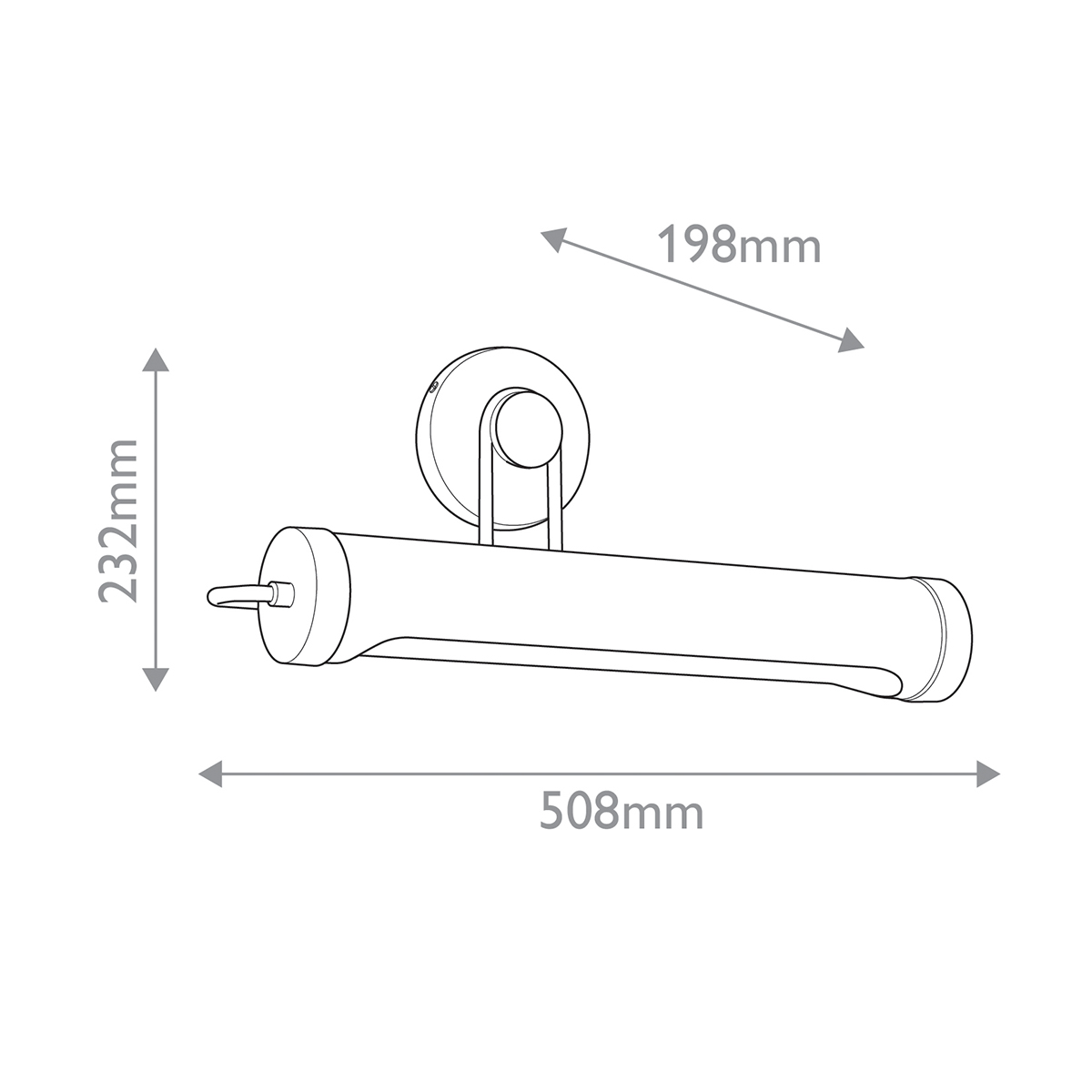 Светильник для картин цвета латунь с длинным цилиндрическим плафоном Alora в Сочи