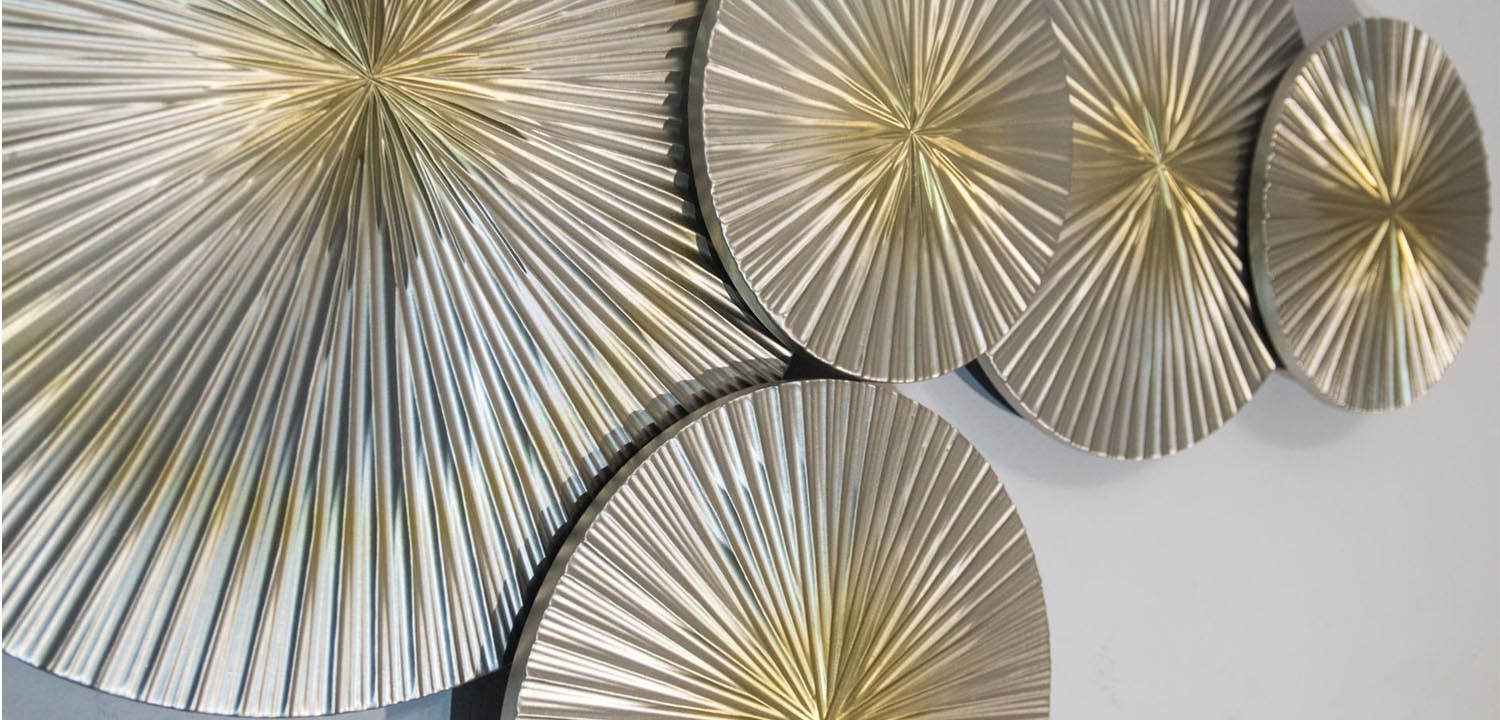 Арт-объект Apollo Gold and Silver Wall Plaque Disc 5 - фото