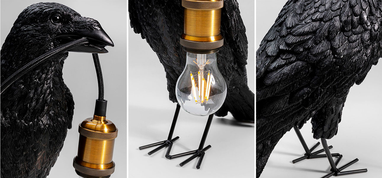 Настольная лампа Ворона Black Crow - фото №4