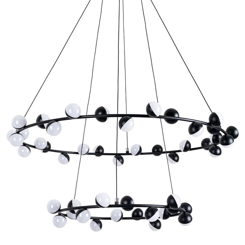 Люстра Vilelme Chandelier black double Черный в Сочи | Loft Concept 