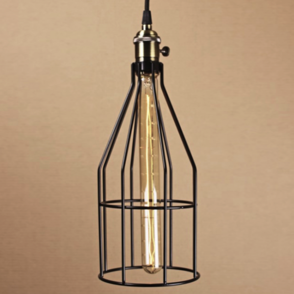 Подвесной светильник Wire Cage Pendant Twix Black Черный в Сочи | Loft Concept 