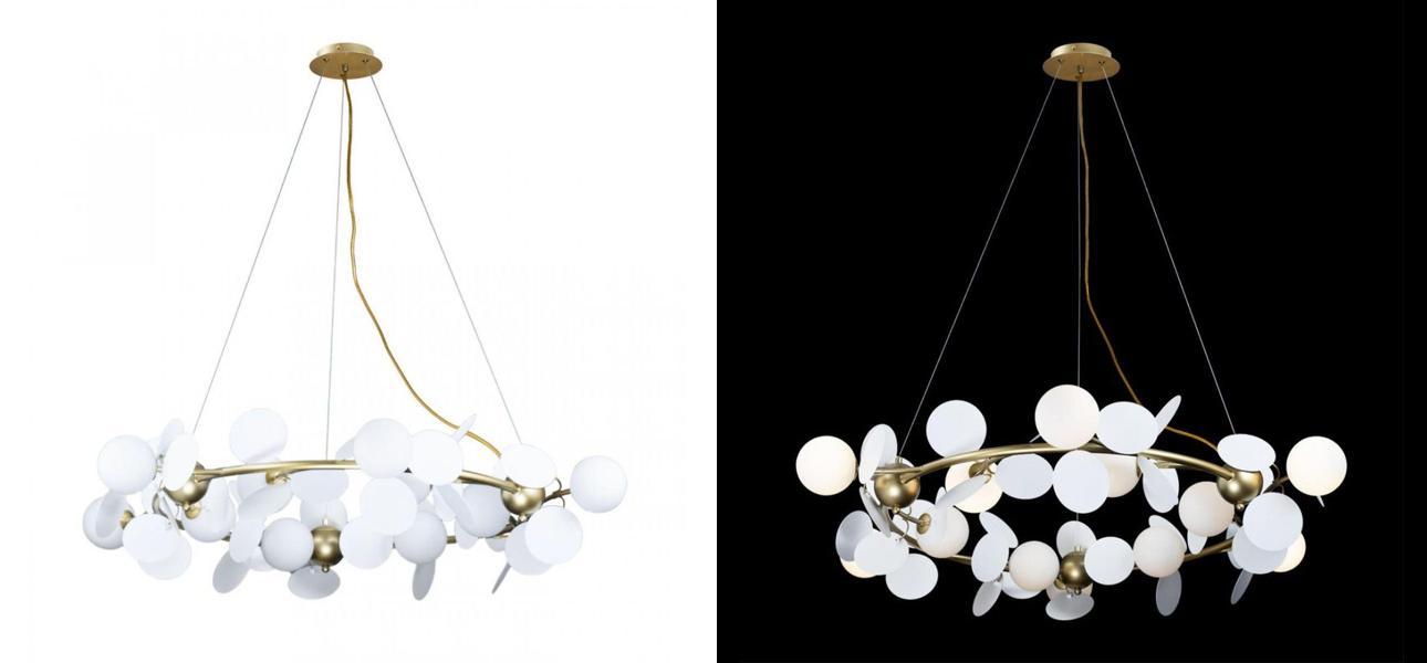 Люстра MATISSE Chandelier circle White диаметр 105 - фото №1