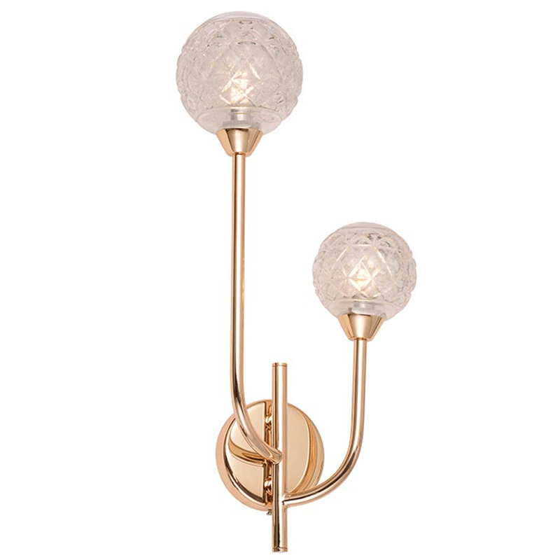 Бра Aella Glass Balls Sconce Прозрачный Золотой в Сочи | Loft Concept 