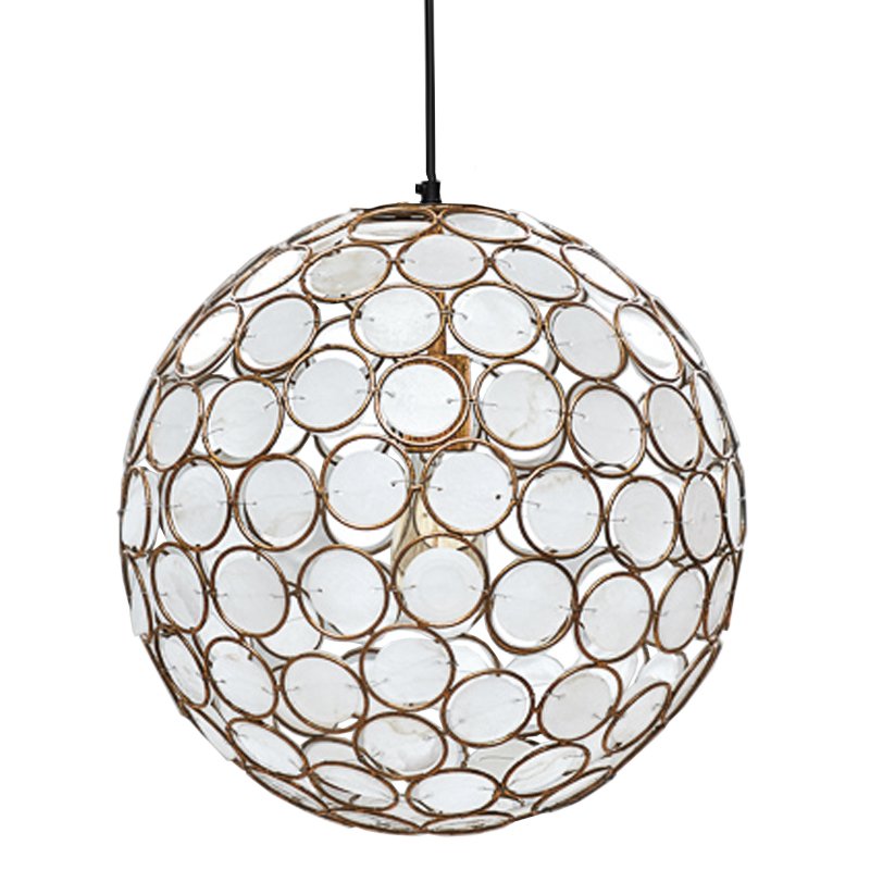 Seashell Ball pendant lamp  Белый Позолоченная ржавчина в Сочи | Loft Concept 