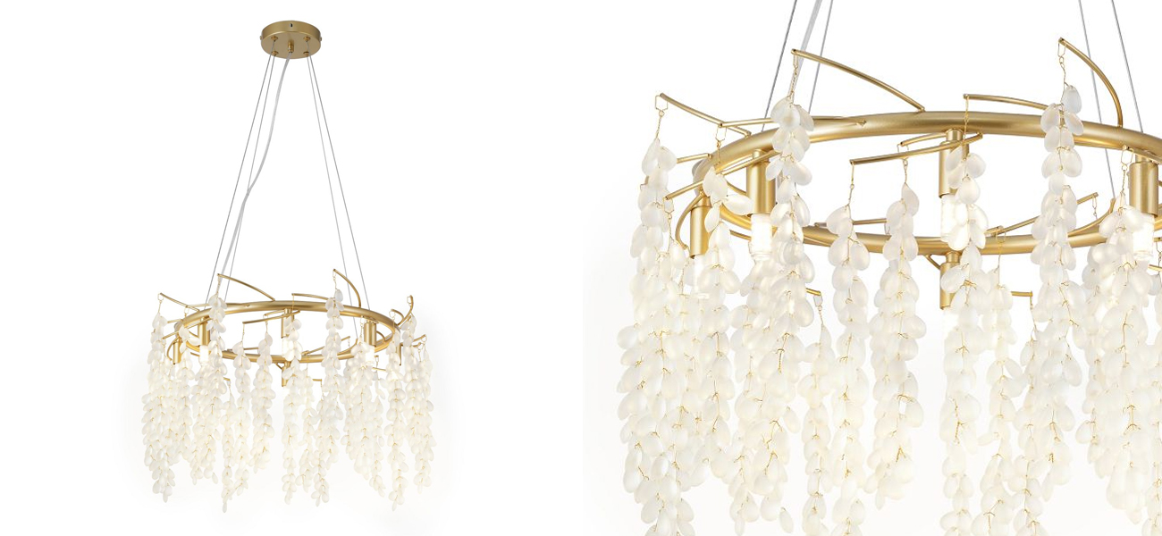 Круглая люстра с декором в виде виноградной грозди FAIRYTREE LIGHT - фото