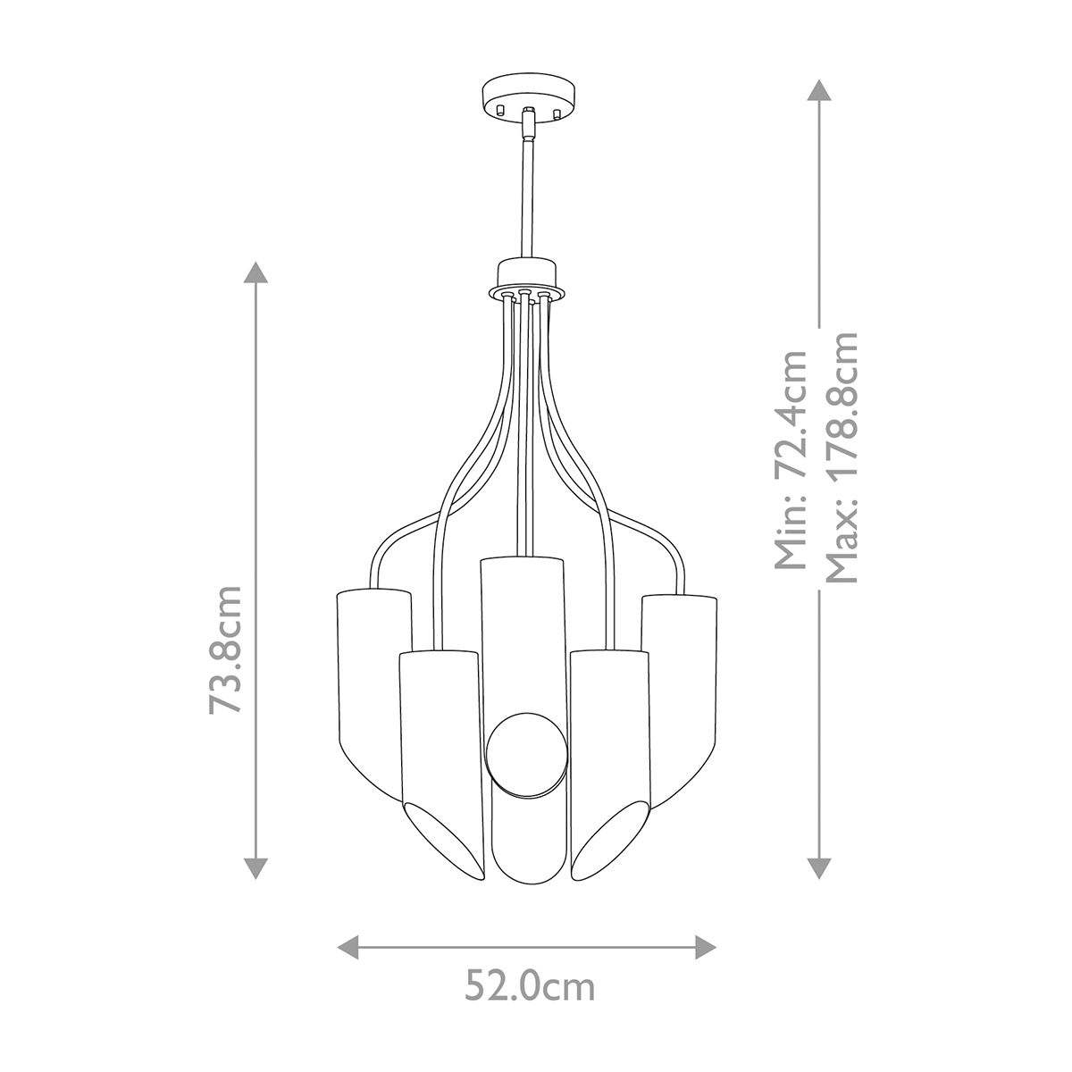 Люстра белого цвета с 6-ю цилиндрическими плафонами Elstead Lighting в Сочи