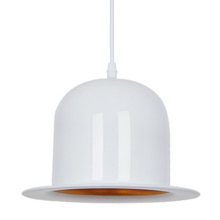 Подвесной светильник Pendant Lamp Banker Bowler Hat White II Белый в Сочи | Loft Concept 