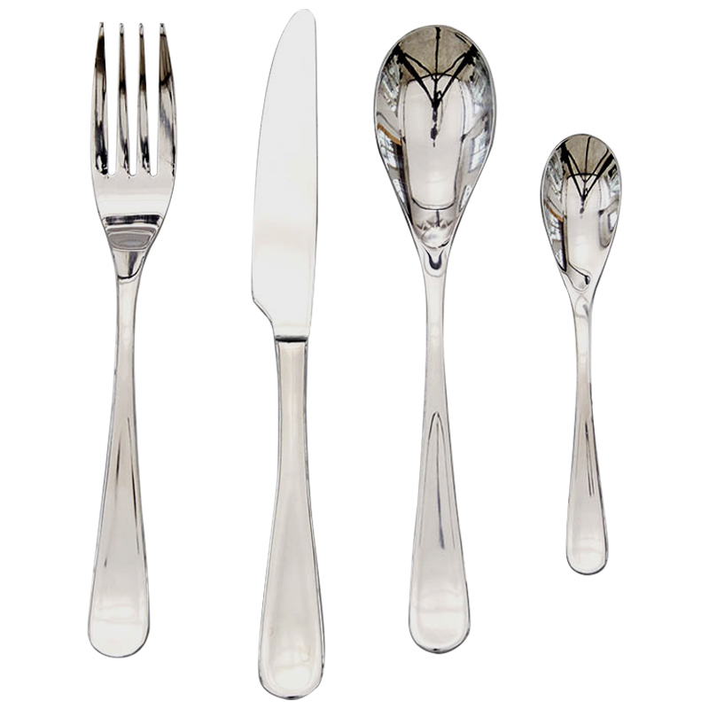 Столовые приборы на 4 персоны Contemporary Cutlery Set Серебряный в Сочи | Loft Concept 