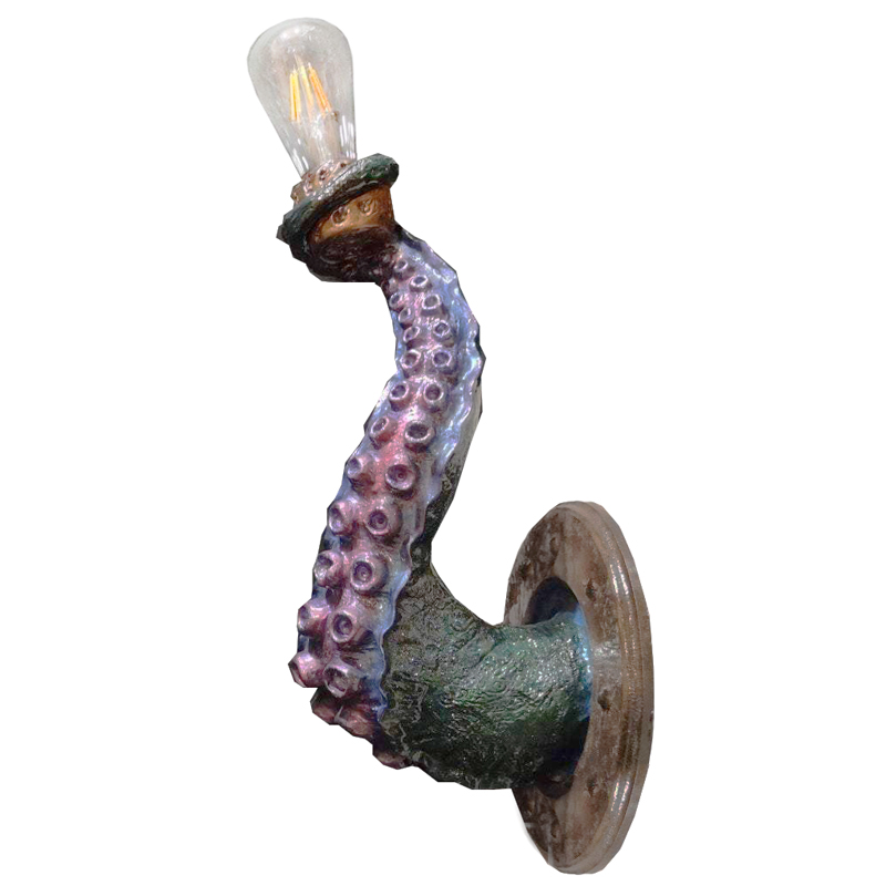 Бра Лиловый Осьминог Wall Lamp Lilac Octopus Лиловый Зеленый Коричневый винтаж в Сочи | Loft Concept 