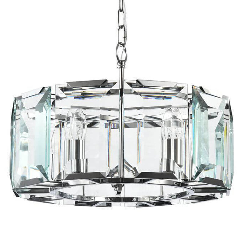 Люстра Lari Harlow Crystal Round Chandelier chrome 5 Хром в Сочи | Loft Concept 