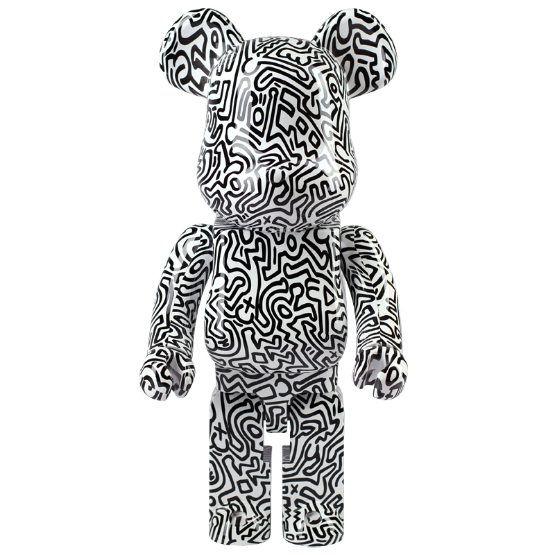 Статуэтка  Bearbrick Keith Haring Ver. 4 Черно-белый в Сочи | Loft Concept 