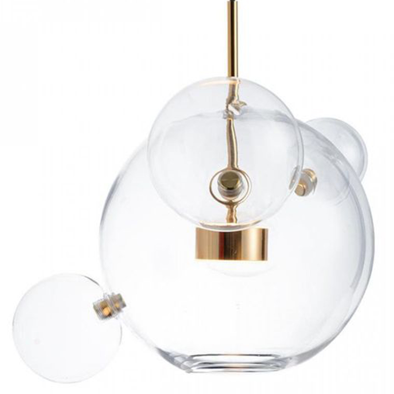 Подвесной Светильник Giopato & Coombes Bollr Pendant 4 BUBBLE LAMP золото Белый Золотой Прозрачное Стекло в Сочи | Loft Concept 