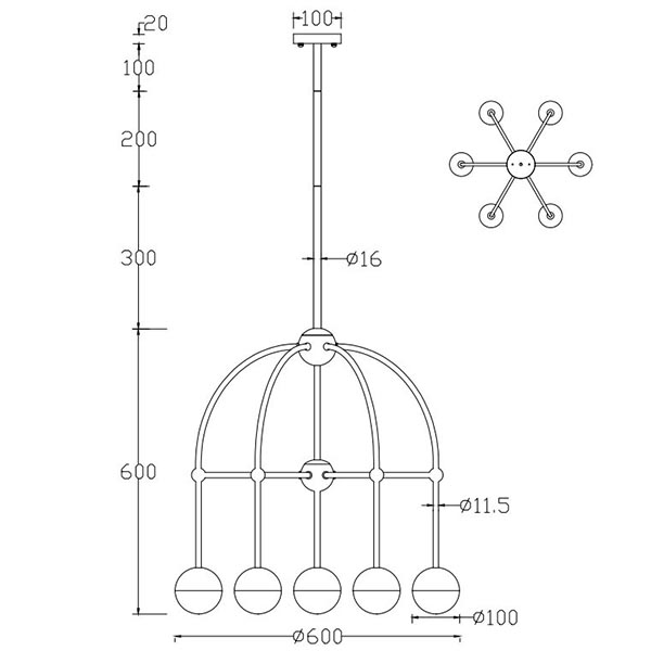 Люстра Heidy Bronze Chandelier 7 в Сочи