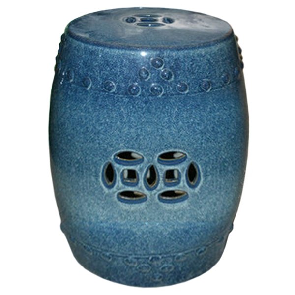 Китайский табурет ceramic garden stool blue AMBRE  Винтажный голубой в Сочи | Loft Concept 