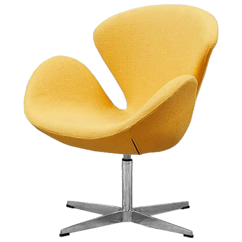 Кресло Swan Chair Yellow Желтый Хром в Сочи | Loft Concept 