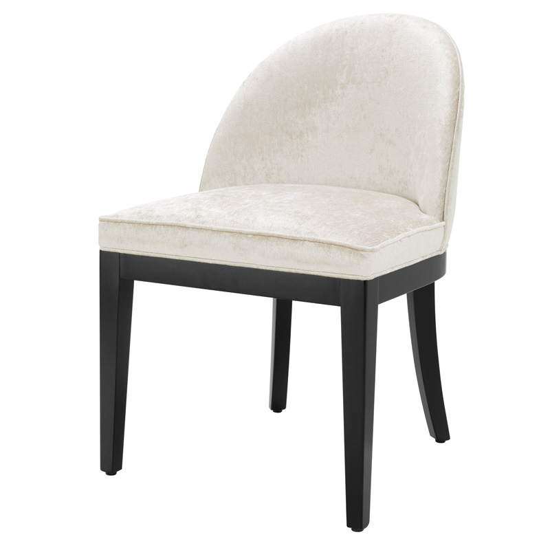 Стул Eichholtz Dining Chair Fallon Mirage off-white Белый Черный в Сочи | Loft Concept 