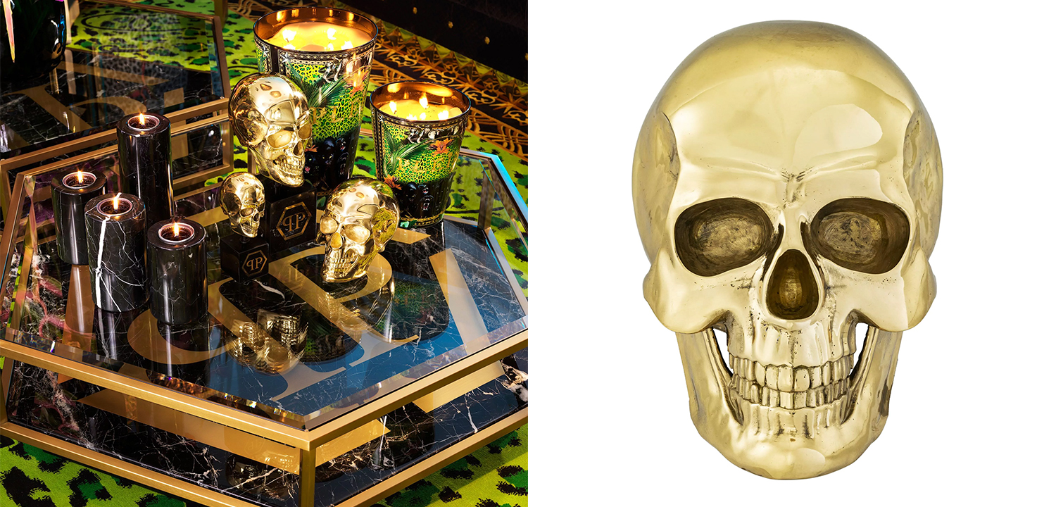 Статуэтка Philipp Plein Gold Skull Element - фото