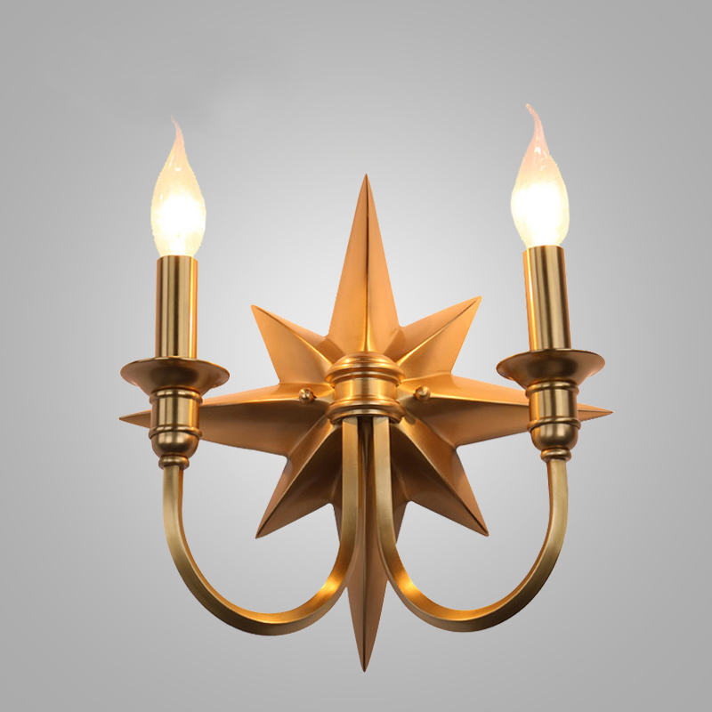 Бра Base Star Wall lamp Double Латунь в Сочи | Loft Concept 