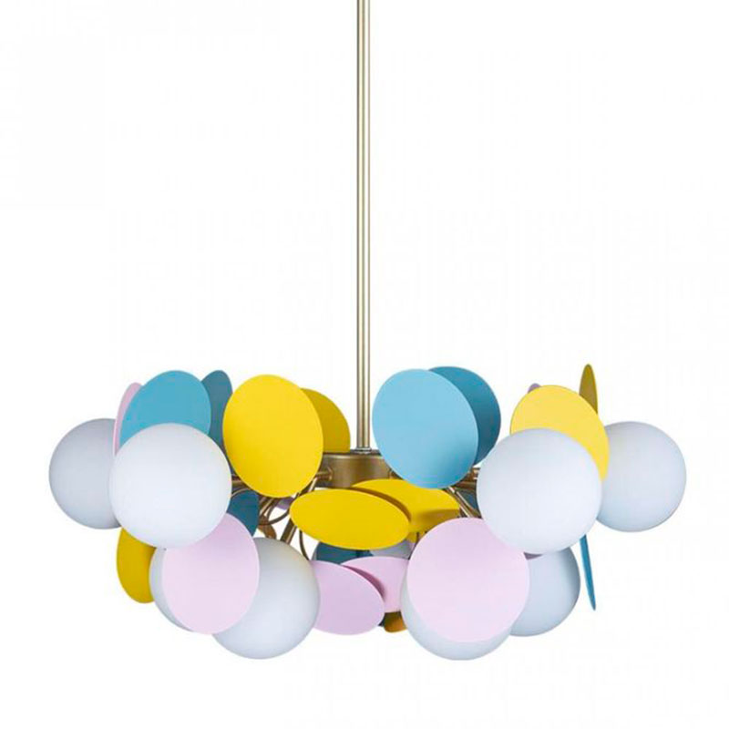 Люстра MATISSE Chandelier multicolor 10 ламп Мульти Золотой в Сочи | Loft Concept 