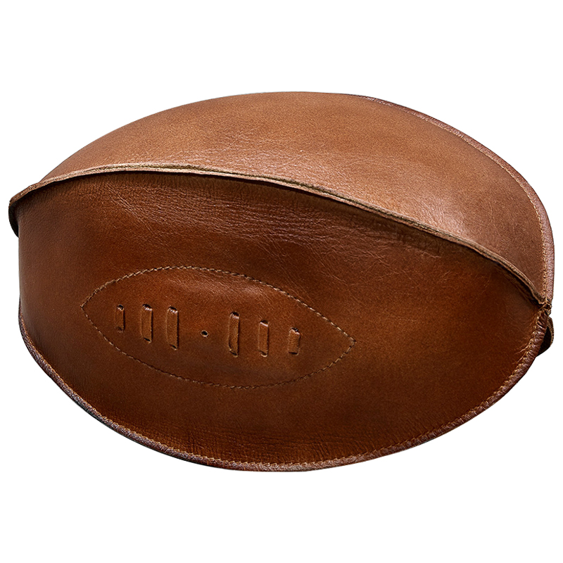 Аксессуар мяч для регби Leather Rugby Ball Коричневый в Сочи | Loft Concept 