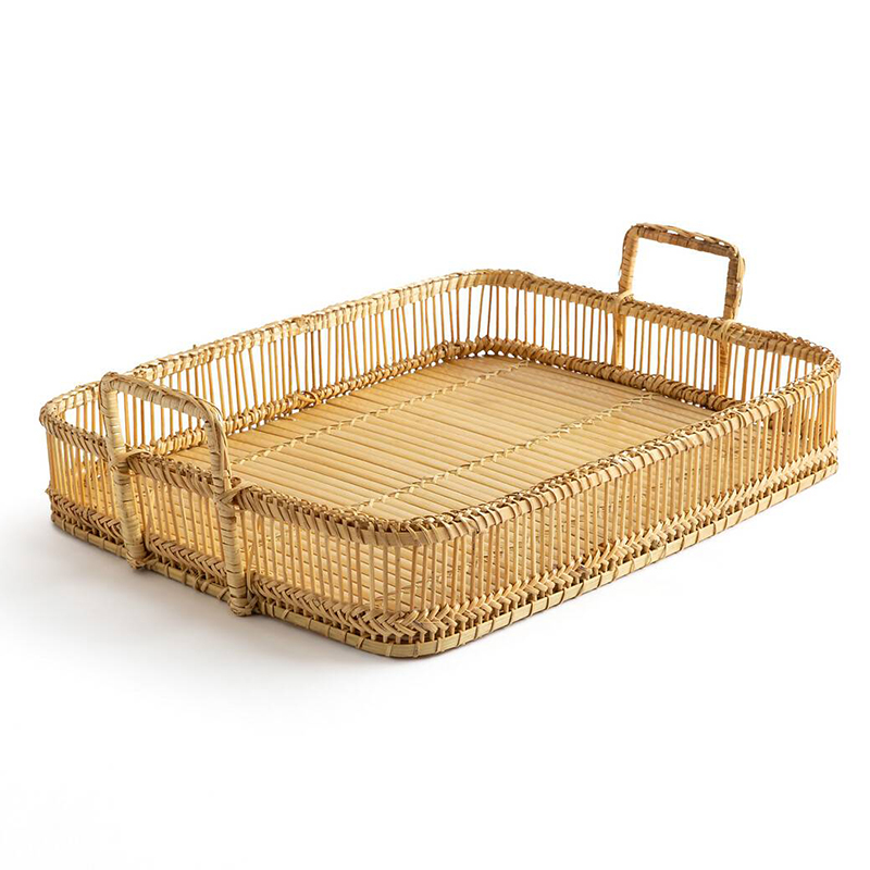 Поднос Wicker Bamboo Rattan Бежевый в Сочи | Loft Concept 