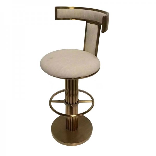 Барный стул Kelly Wearstler Marmont Bar Stool ivory ( слоновая кость ) Латунь в Сочи | Loft Concept 