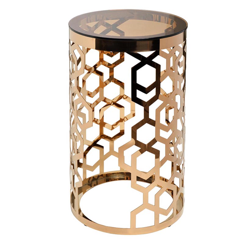 Подставка Yen Geometry pink gold cylinder 70 Глянцевое золото в Сочи | Loft Concept 