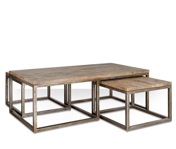 Журнальный стол Industrial Metal Rust Triple Table  в Сочи | Loft Concept 