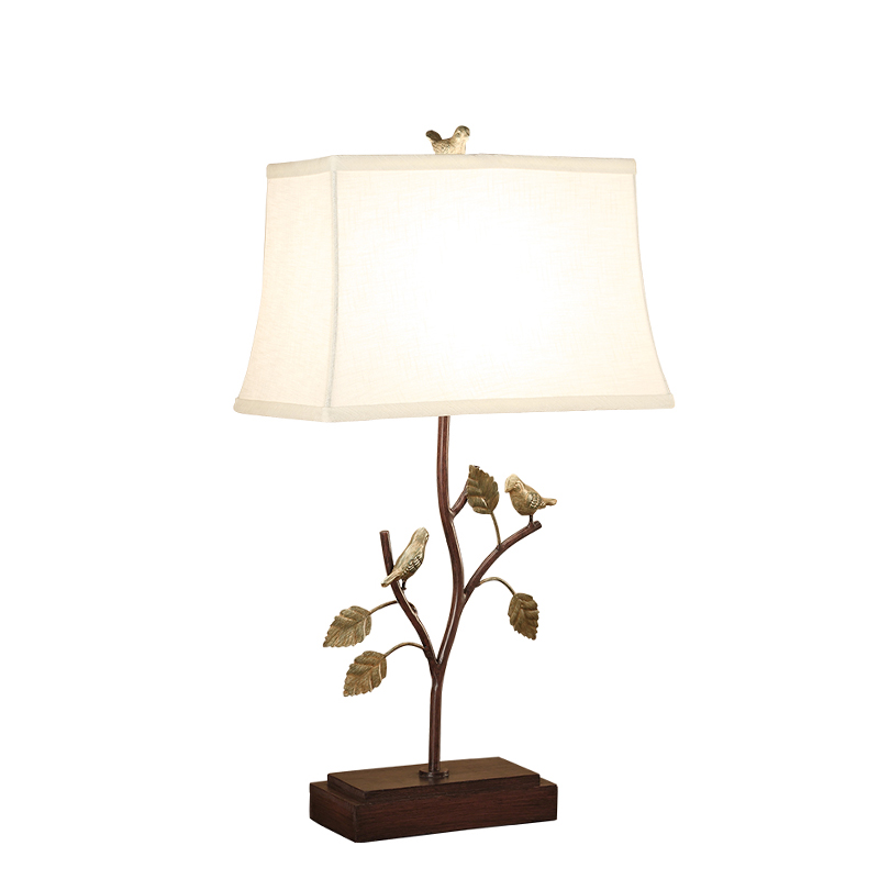 Настольная лампа Bird Talk Table lamp Белый Коричневый Латунь в Сочи | Loft Concept 