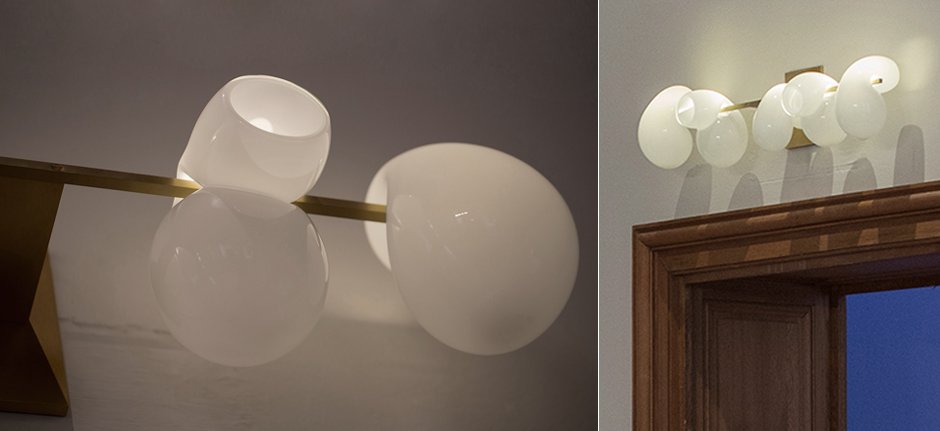 Бра White glass trap 5 Wall Lamp Бра White glass trap 5 Wall Lamp - Loft-Concept в Сочи