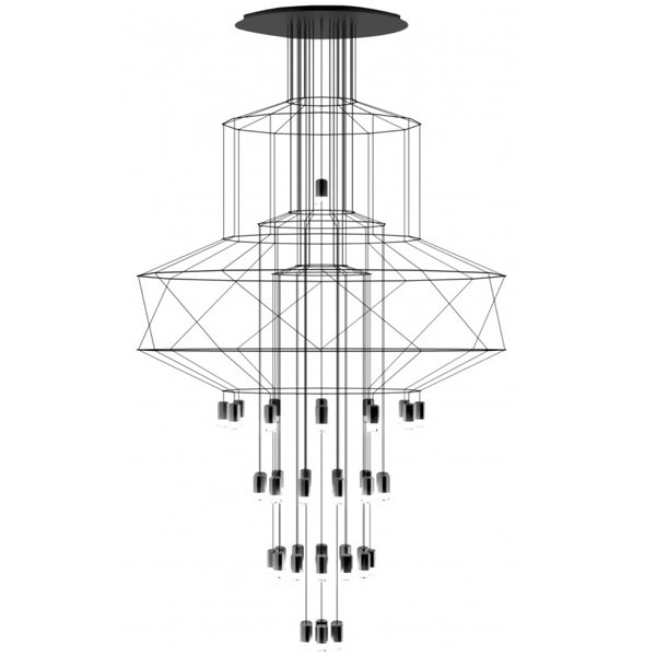 Люстра Wireflow Chandelier 0374 Suspension lamp Черный в Сочи | Loft Concept 