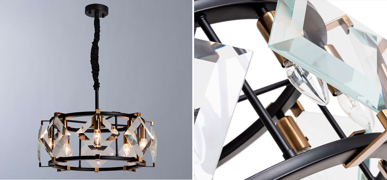 Люстра с ромбами Amedeo 8 - фото