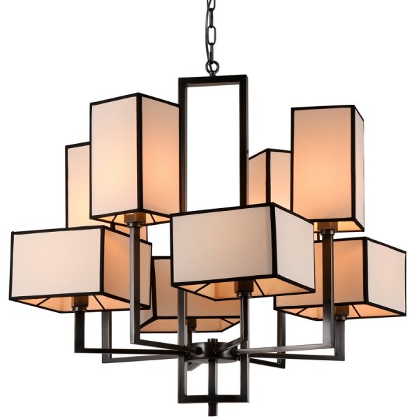 Люстра Cubismus Chandelier 8 Черный Кремовый в Сочи | Loft Concept 