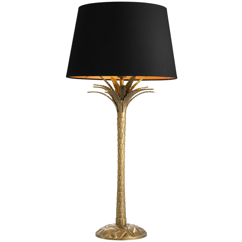 Настольная лампа Eichholtz Table Lamp Palm Harbor Латунь Черный в Сочи | Loft Concept 