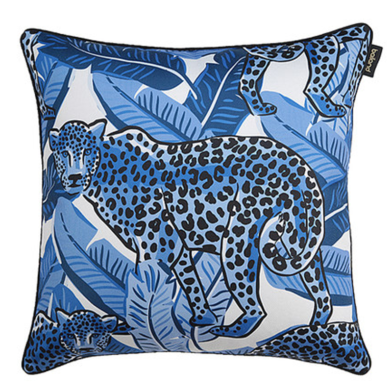 Подушка Pillow Indigo leopard Синий Белый в Сочи | Loft Concept 