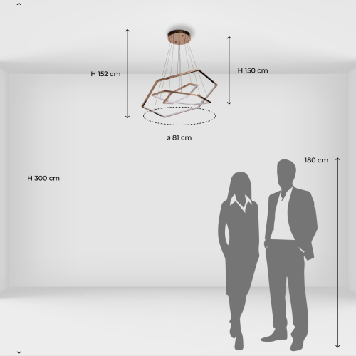 Люстра с 3-мя подвесами в виде шестиугольников Hexagon Horizontal в Сочи