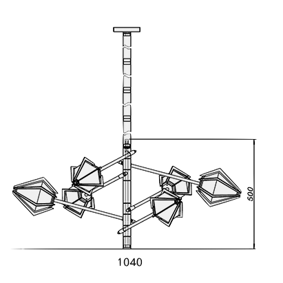 Люстра HARLOW Spoke Chandelier Gabriel Scott в Сочи