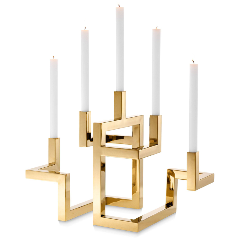 Подсвечник Eichholtz Candle Holder Skyline Латунь в Сочи | Loft Concept 