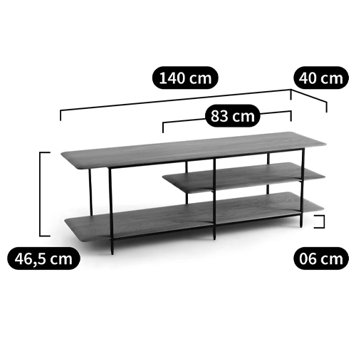 ТВ-тумба с полками из массива ореха Derick Wooden TV Stand в Сочи