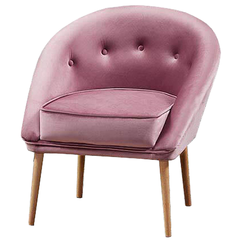 Кресло Gwyn Chair pink Розовый Древесина в Сочи | Loft Concept 