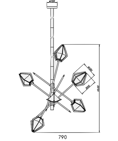 Люстра HARLOW Small Chandelier Gabriel Scott в Сочи