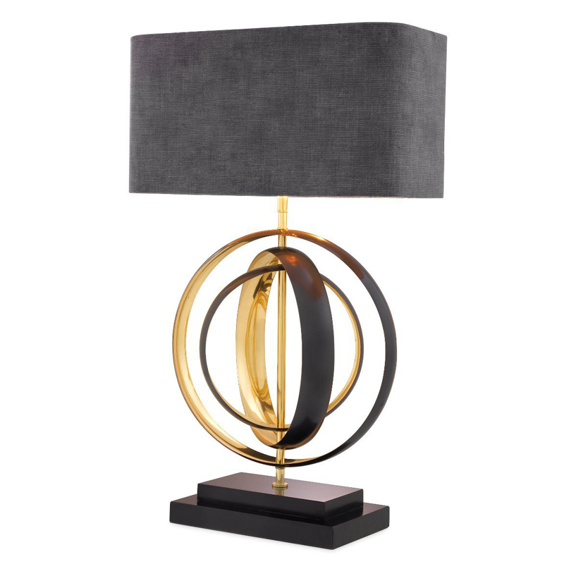 Настольная лампа Eichholtz Table Lamp Riley Серый Черный Латунь в Сочи | Loft Concept 