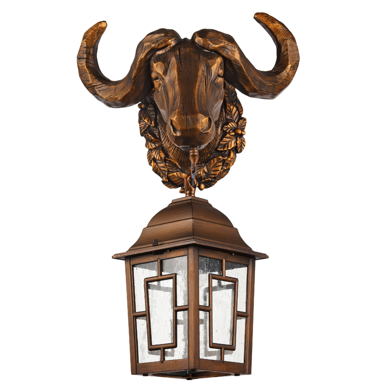 Уличный светильник Bull Lantern Коричневый винтаж Прозрачное Стекло в Сочи | Loft Concept 