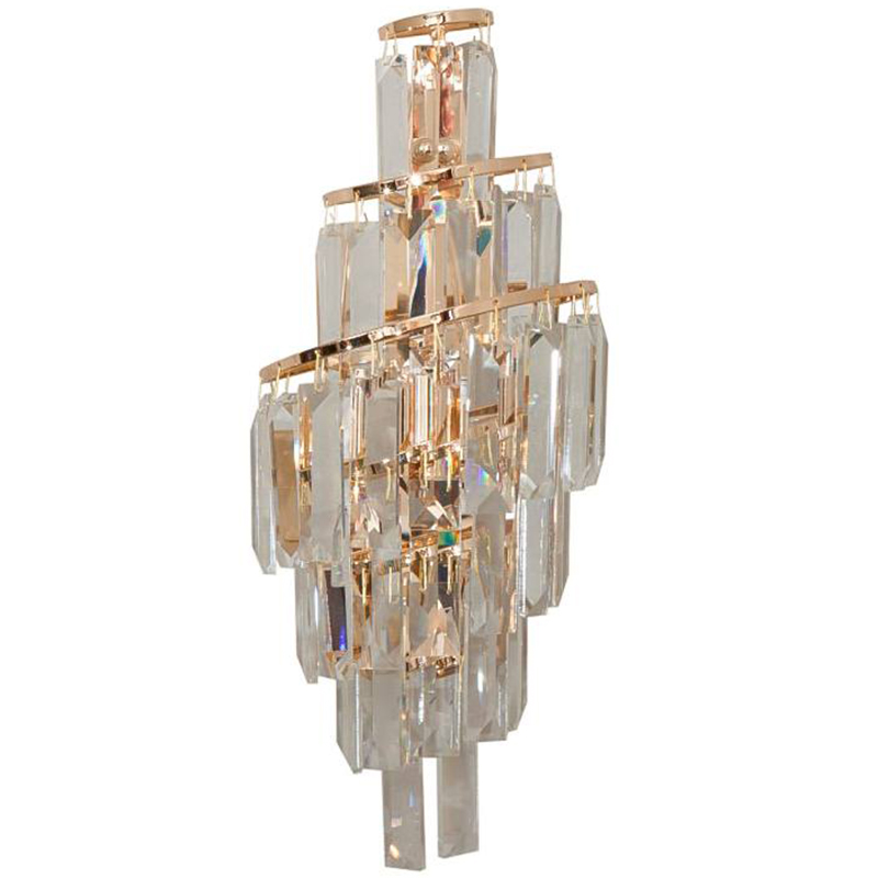 Бра Odeon Cascade Wall Lamp Gold 38 Прозрачное Стекло Золотой в Сочи | Loft Concept 