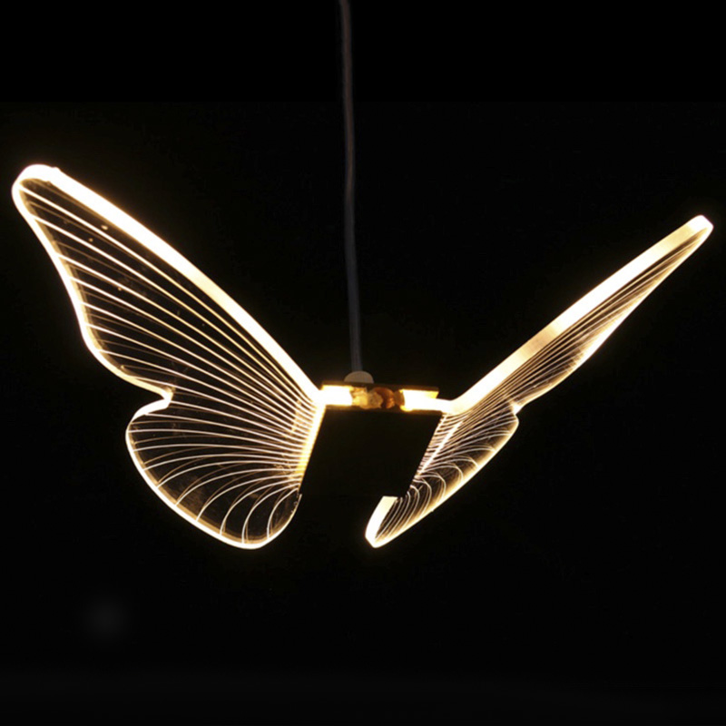 Butterfly Pendant Lamp D Глянцевое золото Прозрачный в Сочи | Loft Concept 