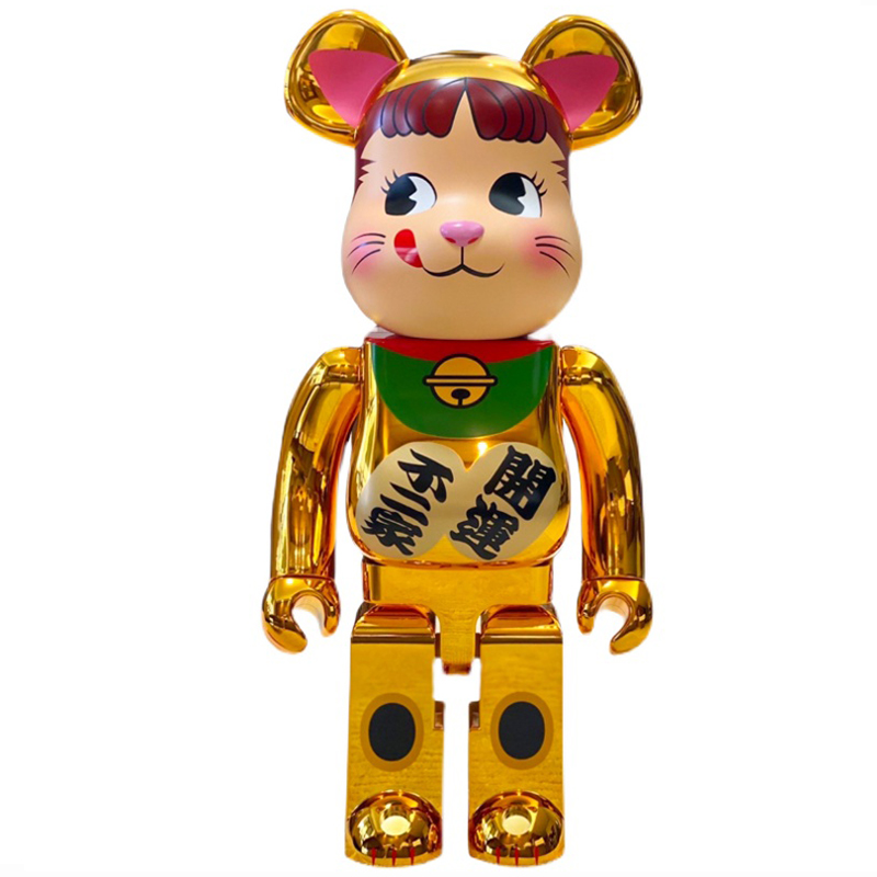 Статуэтка Bearbrick Maneki Neko Gold Золотой Мульти в Сочи | Loft Concept 