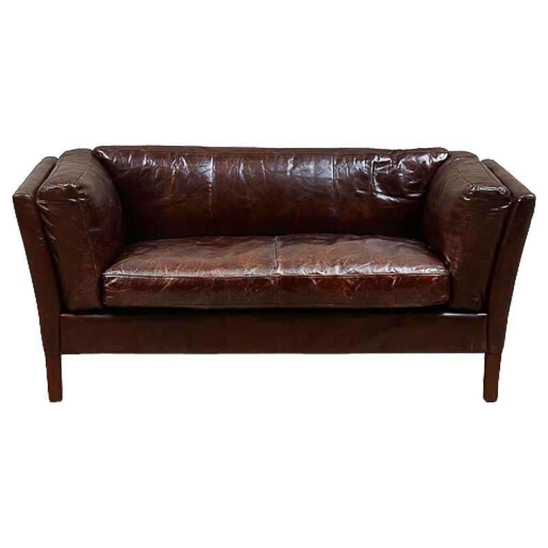 Диван RH SORENSEN Sofa Brown leather double Коричневый в Сочи | Loft Concept 