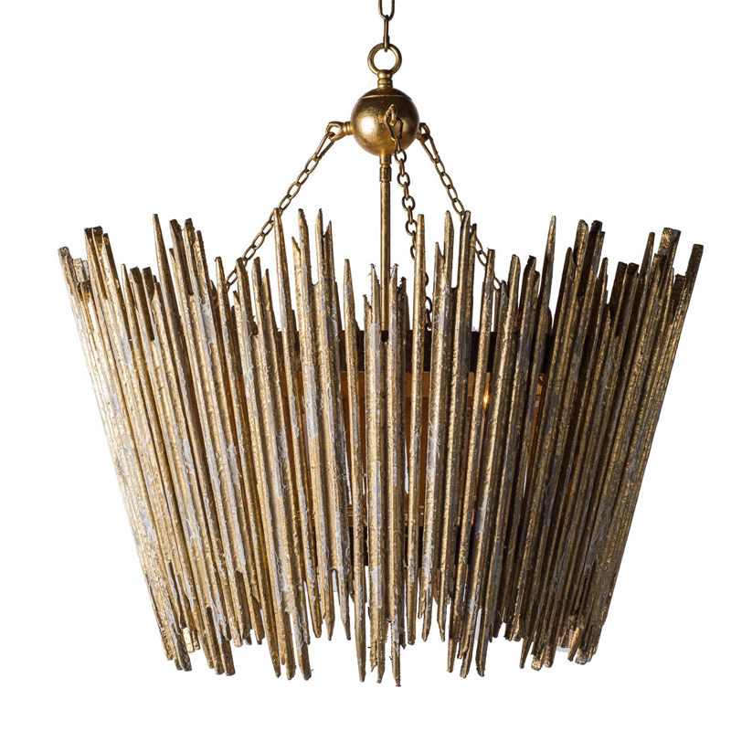 Люстра Ragna Golden Wooden Rods Chandelier Золотой в Сочи | Loft Concept 