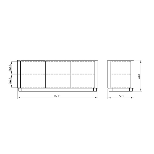 Тумба молочного цвета с 3-мя дверцами Tammi  в Сочи